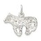 Sterling Silver Wolf Charm Pendant Animal Jewelry 18mm x 23mm
